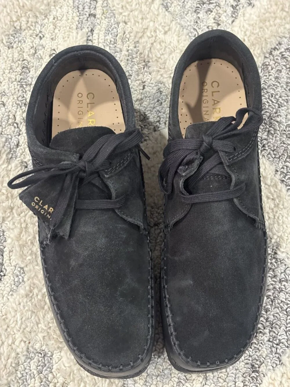 Clarks Originals Weaver Charcoal Moc-Toe Lace-Up Size 10.5 M